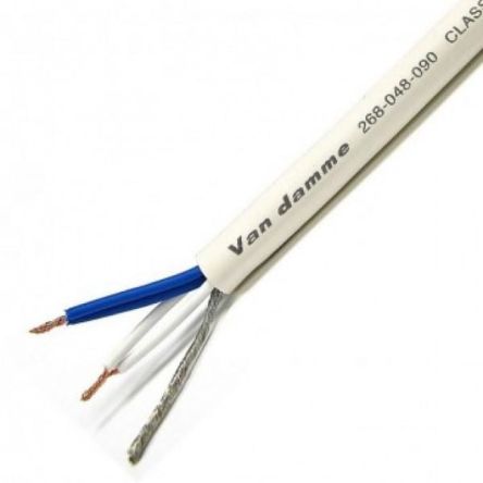 Van Damme 5 Core, 0.19 mm² CSA Screened, 6mm od, 100m, White [268048090100]; 219-8491