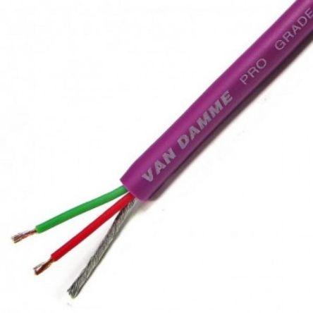 Van Damme 2 Core, 0.22 mm² CSA Screened, 4.85mm od, 100m, Purple [268062070100]; 219-8497