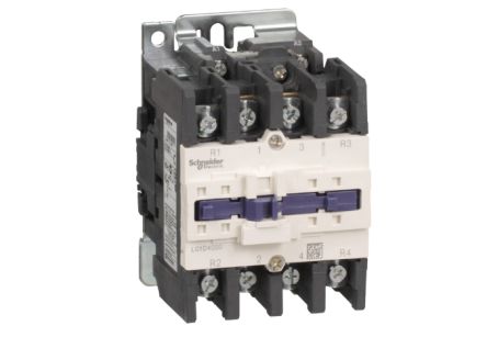 Schneider Electric TeSys D Contactor, 230 V Coil, 4-Pole, 60 A, 2NO + 2NC [LC1D40008P7]; 220-1270