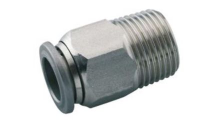 Norgren, R 3/8 Male to Push In 12 mm, Threaded-to-Tube Connection Style [S01251238]; 220-4129