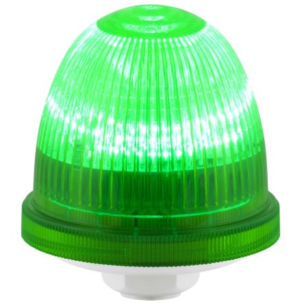 RS PRO Green Multiple Effect Beacon, 12 → 24 V, Panel Mount, LED Bulb, IP66 [0]; 220-5004