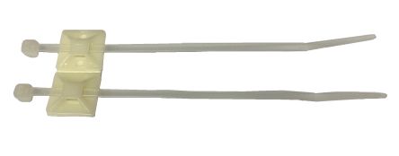 RS PRO Cable Tie, MOUNT AND TIE ASSEMBLY, Natural Nylon, Pk-50 [0]; 220-6247