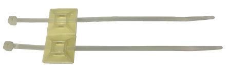 RS PRO Cable Tie, MOUNT AND TIE ASSEMBLY, Natural Nylon, Pk-50 [0]; 220-6251