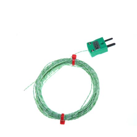RS PRO Type K Exposed Junction Thermocouple 3m Length, 1/0.2mm Diameter, -75°C → +260°C [0]; 220-9487