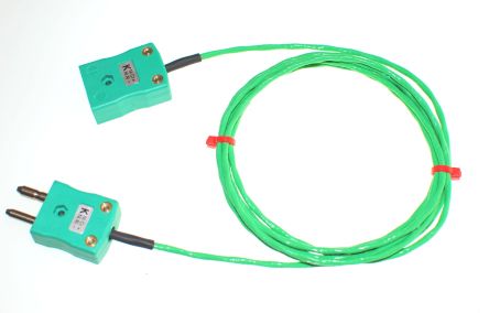 RS PRO Type K Thermocouple Cable/Wire Extension Lead, 3m, Unscreened, PFA Insulation, +260°C Max, 7/0.2mm [0]; 220-9497