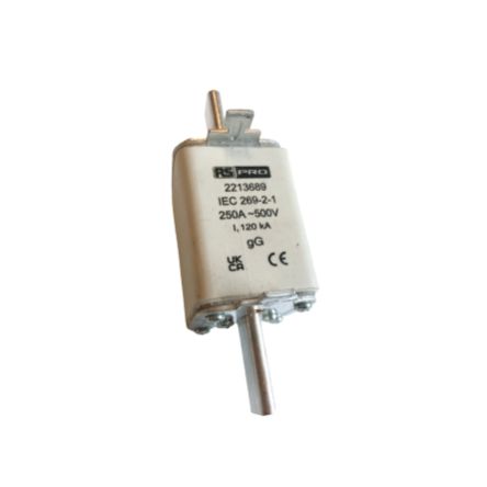 RS PRO 250A NH Fuse, NH1, 415V ac [0]; 221-3690