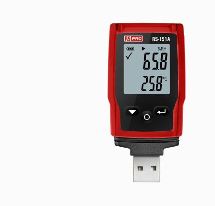 RS PRO RS-191A Temperature & Humidity Data Logger, USB [0]; 221-6358