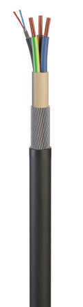 RS PRO 4mm² 3 Core With 2 Core Data, Black, 50m [0]; 222-1602
