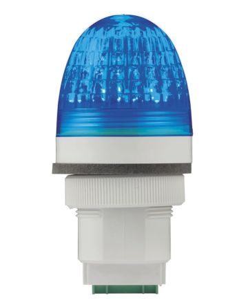 RS PRO Blue Steady Beacon, 12 V ac/dc, 24 V ac/dc, Panel Mount, LED Bulb, IP66 [0]; 222-2436