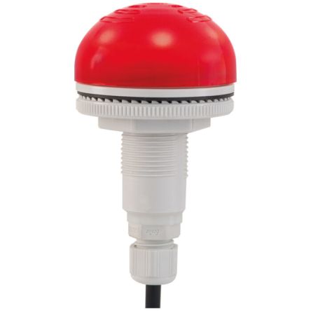 RS PRO Red Sounder Beacon, 12 V ac/dc, 24 V ac/dc, IP65, Panel Mount [0]; 222-2440
