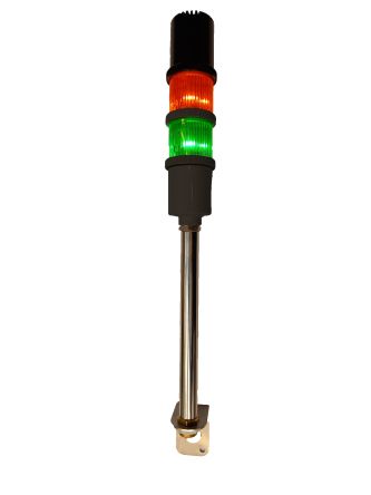 RS PRO Red/Green Buzzer Signal Tower, 2 Lights, 24 V ac/dc, Screw Mount [0]; 222-2445