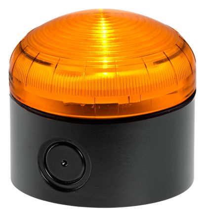 RS PRO Amber Steady Beacon, 120 V ac, 240 V ac, Screw Mount, LED Bulb, IP66 [0]; 222-2458
