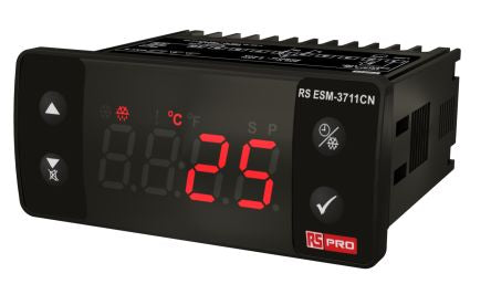 RS PRO Panel Mount On/Off Temperature Controller, 77 x 35mm 1 Input, 1 Output Relay, 230 V Supply Voltage ON/OFF [0]; 222-8125