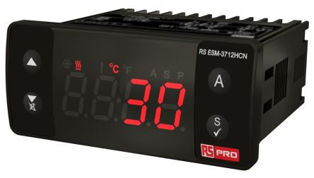 RS PRO Panel Mount On/Off Temperature Controller, 77 x 35mm 1 Input, 1 Output Relay, 24 V Supply Voltage ON/OFF [0]; 222-8131