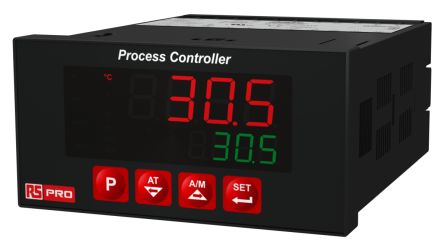 RS PRO Panel Mount PID Temperature Controller, 96 x 48mm 3 Input, 3 Output Relay, SSR, 100 → 240 V Supply [0]; 222-8152