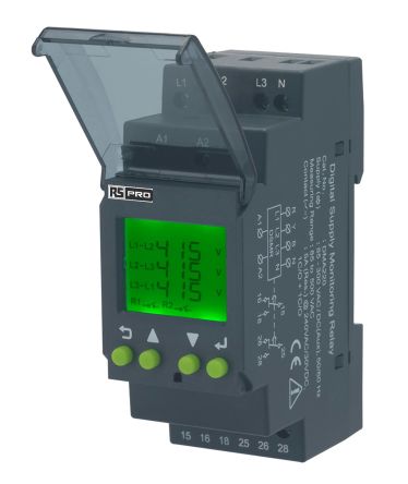 RS PRO Voltage Monitoring Relay, 3 Phase, DPDT, DIN Rail [0]; 223-7790
