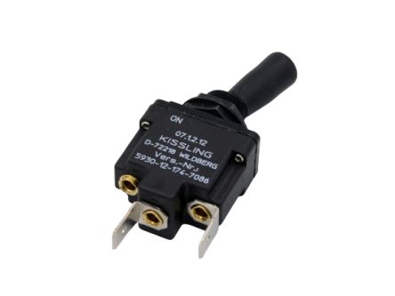 TE Connectivity Toggle Switch, Through Hole Mount, On-Off, SPST, Quick Connect Terminal [07-1-2-12]; 223-8075