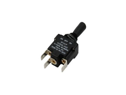 TE Connectivity Toggle Switch, Through Hole Mount, On-Off-On, SPST, Quick Connect Terminal [07-1-2-17]; 223-8079