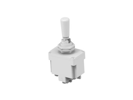 TE Connectivity Toggle Switch, Through Hole Mount, (On)-Off-(On), DPDT, Screw Terminal [08-2-1-17 E]; 223-8096