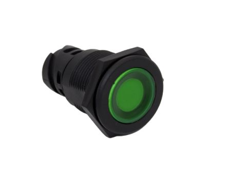 TE Connectivity Illuminated Push Button Switch, Momentary, Through Hole, SPDT, Green LED, 32V [TS-211-GN12]; 223-8172