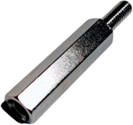 RS PRO Standoff, M3 x M3 Thread, 20mm Body, Brass, Male/Female, 28mm Stud [0]; 224-0431