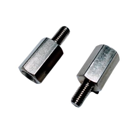 RS PRO Standoff, M4 x M4 Thread, 40mm Body, Stainless Steel, Male/Female, 7mm Stud [0]; 224-0486