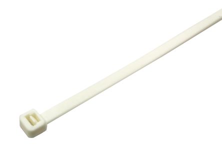 RS PRO Cable Tie, 368mm x 4.8 mm, White Nylon, Pk-100 [0]; 224-3149
