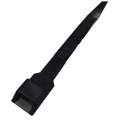 RS PRO Cable Tie, 132mm x 9 mm, Black Nylon, Pk-100 [0]; 224-3176