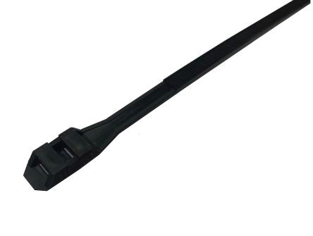 RS PRO Cable Tie, 265mm x 9 mm, Black Nylon, Pk-100 [0]; 224-3177