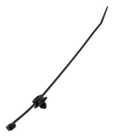 RS PRO Cable Tie, 200mm x 4.6 mm, Black Nylon, Pk-100 [0]; 224-3187