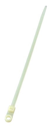 RS PRO Cable Tie, 219mm x 4.8 mm, Natural Nylon, Pk-100 [0]; 224-3198