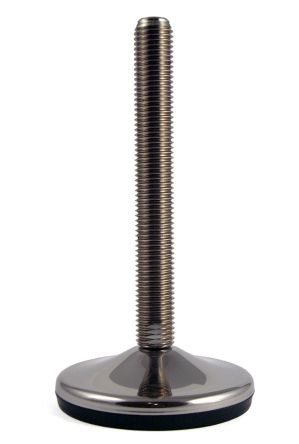 RS PRO M24 100mm Dia. Rubber Adjustable Foot, 1500kg Static Load Capacity 10° Tilt Angle [0]; 224-5806