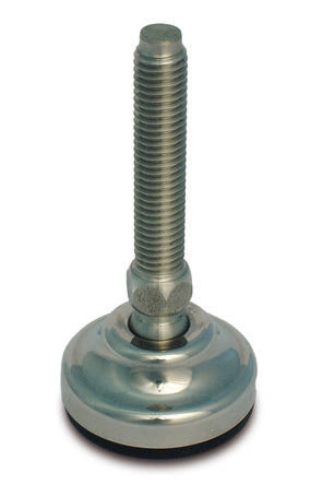 RS PRO M12 50mm Dia. Rubber Adjustable Foot, 1500kg Static Load Capacity 30° Tilt Angle [0]; 224-5815