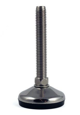 RS PRO M16 50mm Dia. Rubber Adjustable Foot, 400kg Static Load Capacity 10° Tilt Angle [0]; 224-5816
