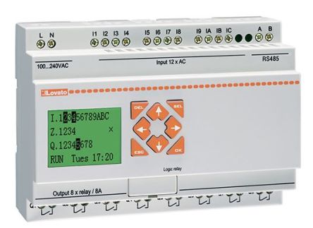 Lovato LRD Series PLC CPU, 12-Input, Analog, Digital Input [LRD20RD024P1]; 224-7378