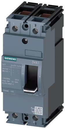 Siemens SENTRON 3VA1 MCB, 2P, 80A [3VA1180-4ED26-0AA0]; 224-7886