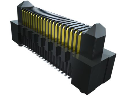 Samtec ERM8 Series Right Angle Surface PCB Header, 40 Contact(s), 0.8 mm Pitch, 2 Row(s), Shrouded [ERM8-020-01-L-D-EM2-L-TR]; 224-8025