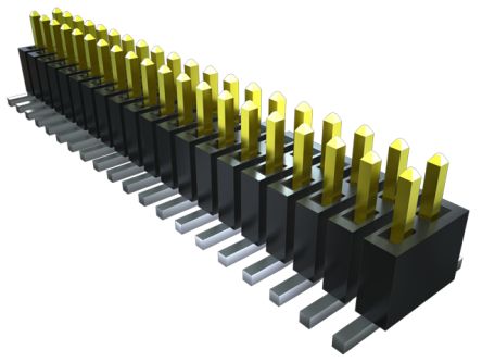 Samtec FTSH Series Horizontal Through Hole PCB Header, 26 Contact(s), 1.27 mm Pitch, 2 Row(s), Unshrouded [FTSH-113-01-L-DH-A]; 224-8141