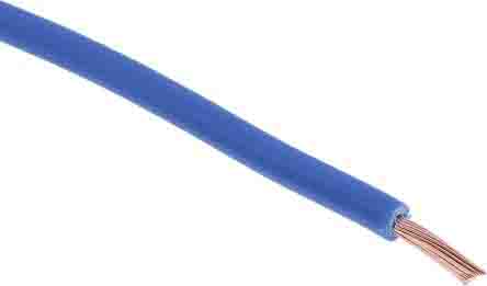 RS PRO Blue 0.75mm² Hook Up Wire, 18 AWG, 24/0.2 mm, 305m, PVC TI3 Insulation [0]; 225-2148