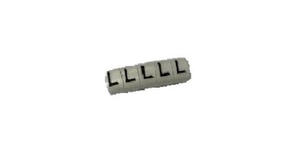 RS PRO Slide On Cable Marker, Black on White, Pre-printed "L", 3 → 4.2mm Cable [0]; 225-2171