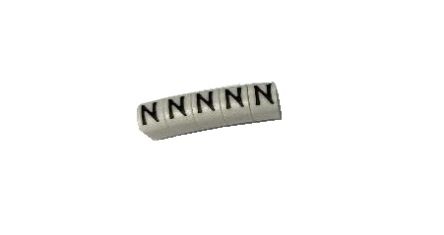 RS PRO Slide On Cable Marker, Black on White, Pre-printed "N", 3 → 4.2mm Cable [0]; 225-2172