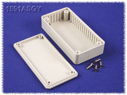 Hammond 1591 Series ABS Enclosure, IP54, 100 x 50 x 25mm [1591ASGY]; 225-6382