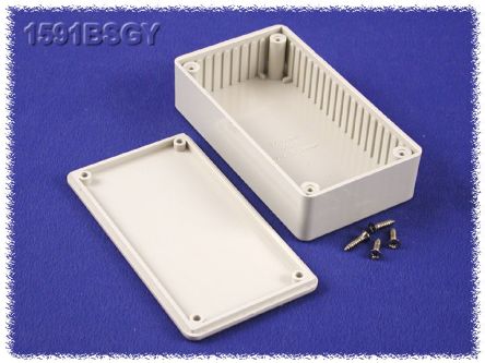 Hammond 1591 Series ABS Enclosure, IP54, 112 x 62 x 31mm [1591BSGY]; 225-6384