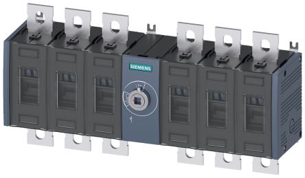 Siemens 6P Pole Switch Disconnector - 400A Maximum Current, 10.8W Power Rating, IP00, IP20 [3KD4260-0PE20-0]; 225-8434