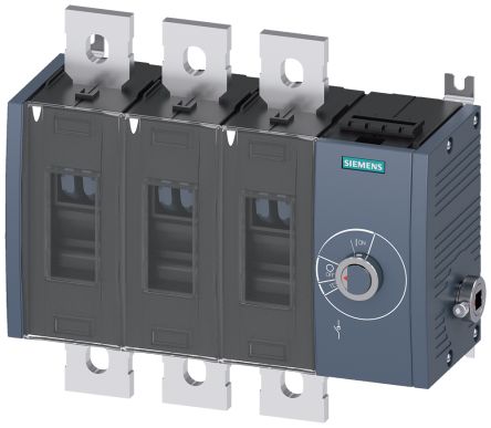 Siemens 3P Pole Surface Mount Switch Disconnector - 630A Maximum Current, 12W Power Rating, IP00, IP20 [3KD4634-0QE40-0]; 225-8439