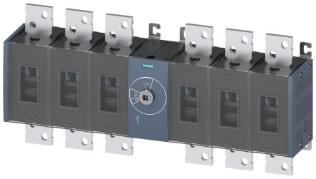 Siemens 6P Pole Switch Disconnector - 1250A Maximum Current, 10.8W Power Rating, IP00, IP20 [3KD5260-0RE20-0]; 225-8443