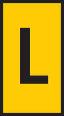 HellermannTyton WIC Snap On Cable Markers, Yellow, Pre-printed "L", 2 → 2.8mm Cable, for Cables and Wires, [561-01124 WIC1-L-PA66-YE]; 225-9876