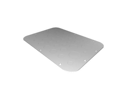 Rittal SZ Series RAL 7035 Sheet Steel Gland Plate, 301mm W for Use with AX [2575100]; 226-0258