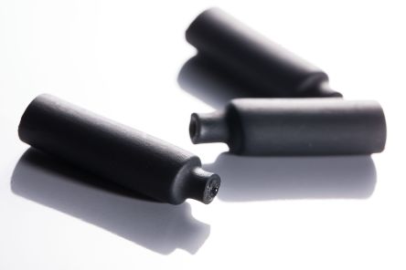RS PRO Adhesive Lined End Cap, Black 10.85mm Sleeve Dia. x 40.5mm Length 4:1 Ratio [0]; 226-9082