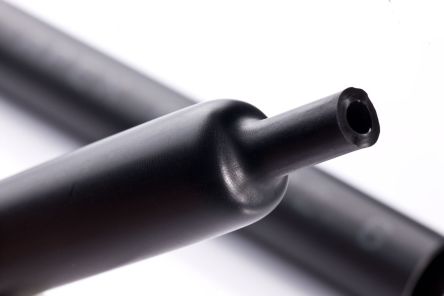 RS PRO Adhesive Lined Heat Shrink Tubing, Black 13mm Sleeve Dia. x 1.22m Length 3:1 Ratio [0]; 226-9083